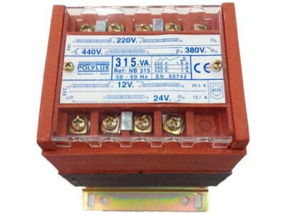 Transformador monofasico Polylux 315 Va 220/380/12/24v